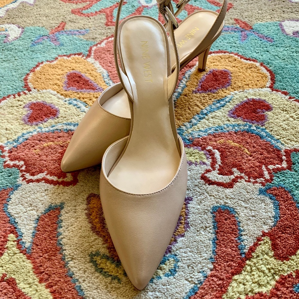 Nine West Beige Sling Back Heel